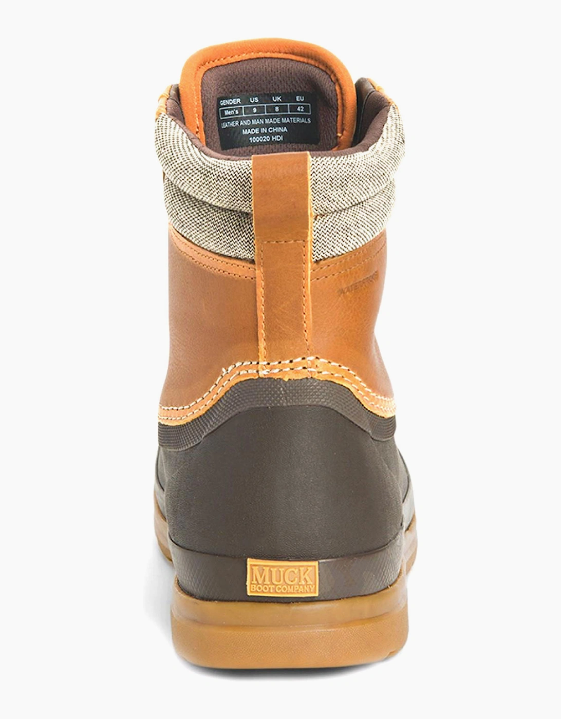 Muck Boots Originals Duck Lace Memory Foam Mens Wellington Boots Tan / Dark Brown