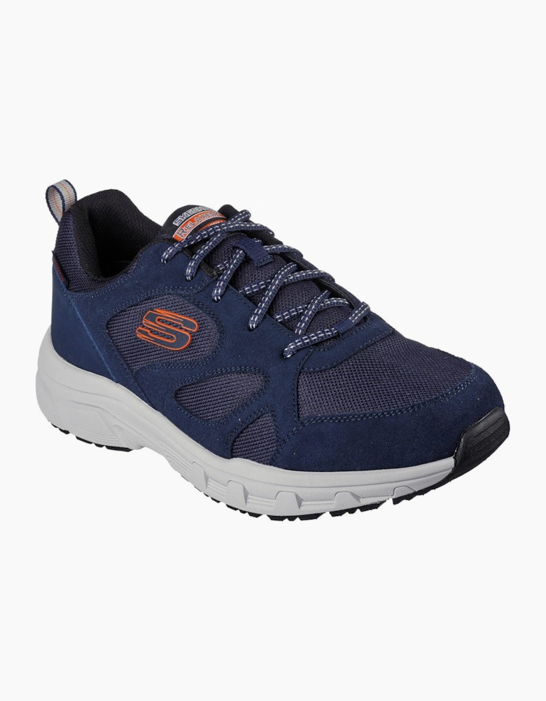 Skechers Oak Canyon Low Cut Waterproof Mens Trainers Navy/Orange