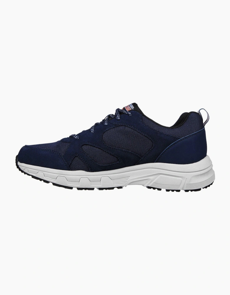 Skechers Oak Canyon Low Cut Waterproof Mens Trainers Navy/Orange