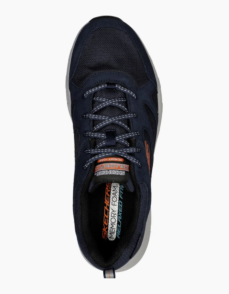 Skechers Oak Canyon Low Cut Waterproof Mens Trainers Navy/Orange