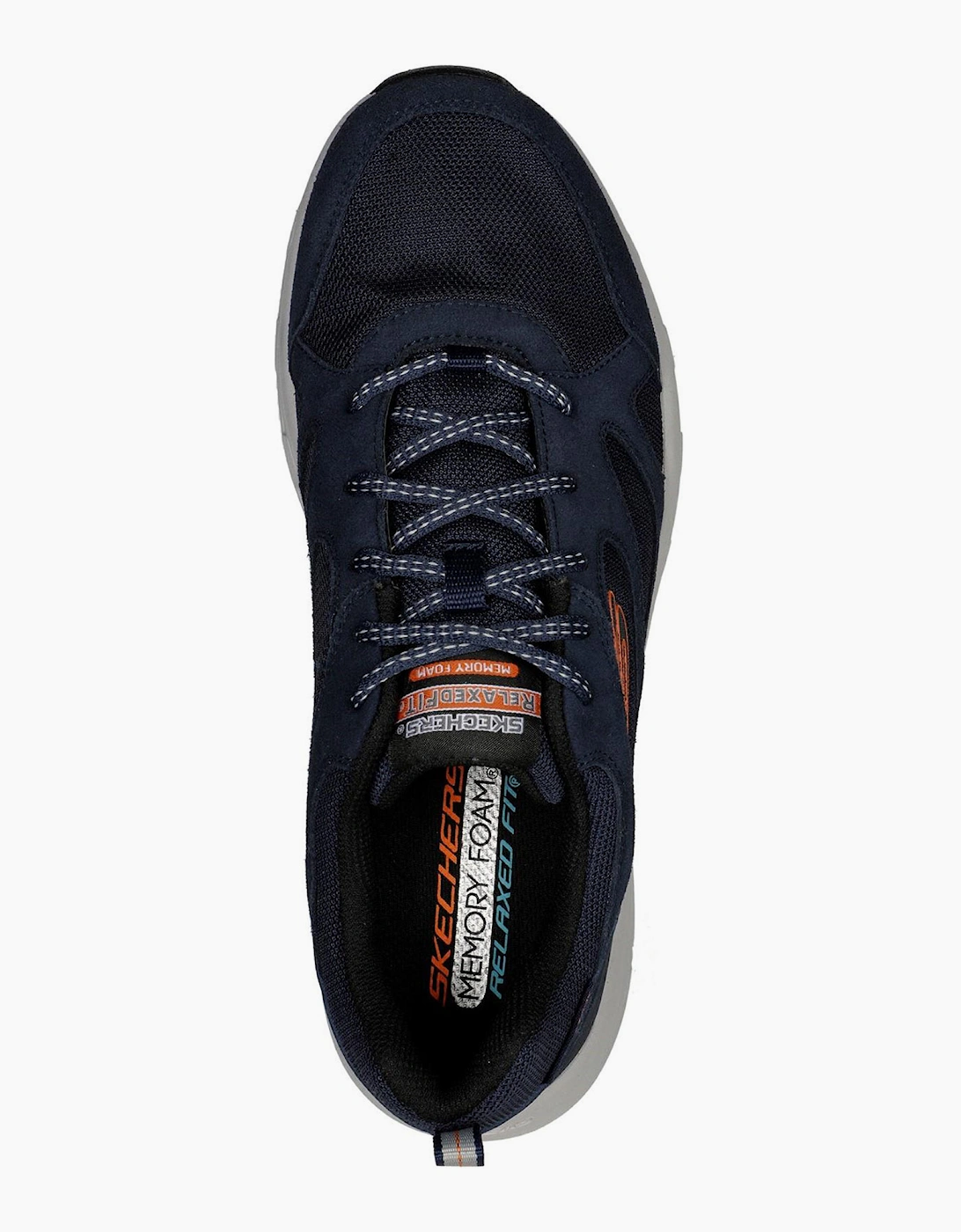 Skechers Oak Canyon Low Cut Waterproof Mens Trainers Navy/Orange