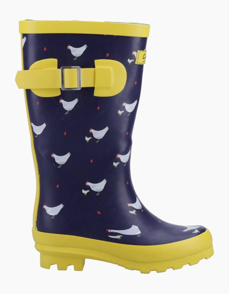 Cotswold Farmyard Memory Foam Wellingtons Junior Chick