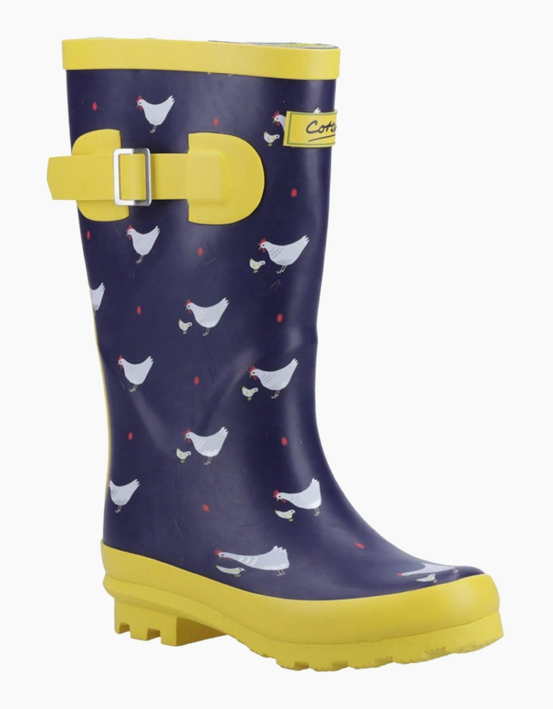 Cotswold Farmyard Memory Foam Wellingtons Junior Chick
