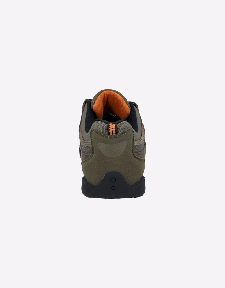 Hi-Tec Quadra II Mens Hiking Shoes Taupe/Burnt Orange