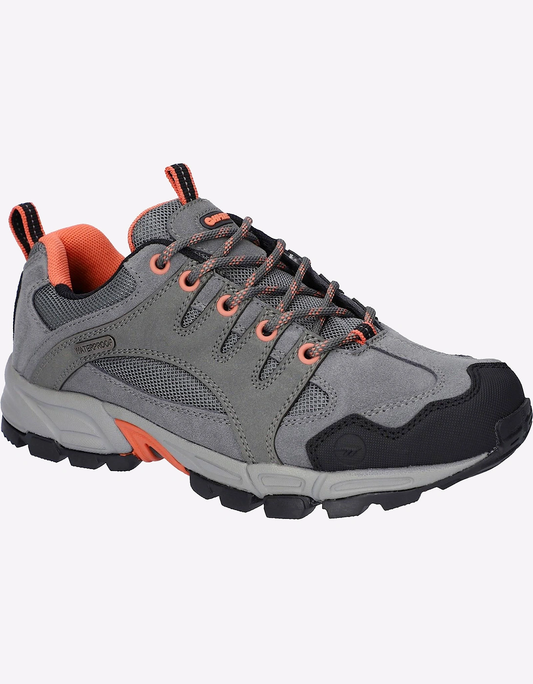 Hi-Tec Auckland Waterproof Womens Hiking Shoes Steel/Coral/Cool Grey