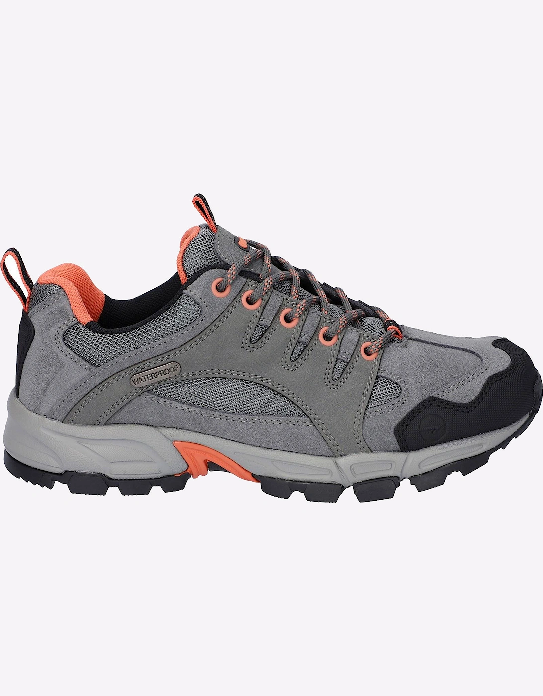 Hi-Tec Auckland Waterproof Womens Hiking Shoes Steel/Coral/Cool Grey
