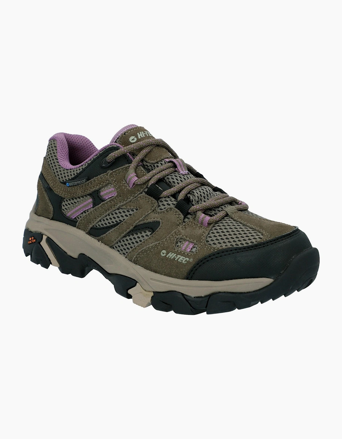 Hi-Tec Apex Waterproof Womens Hiking Shoes Taupe