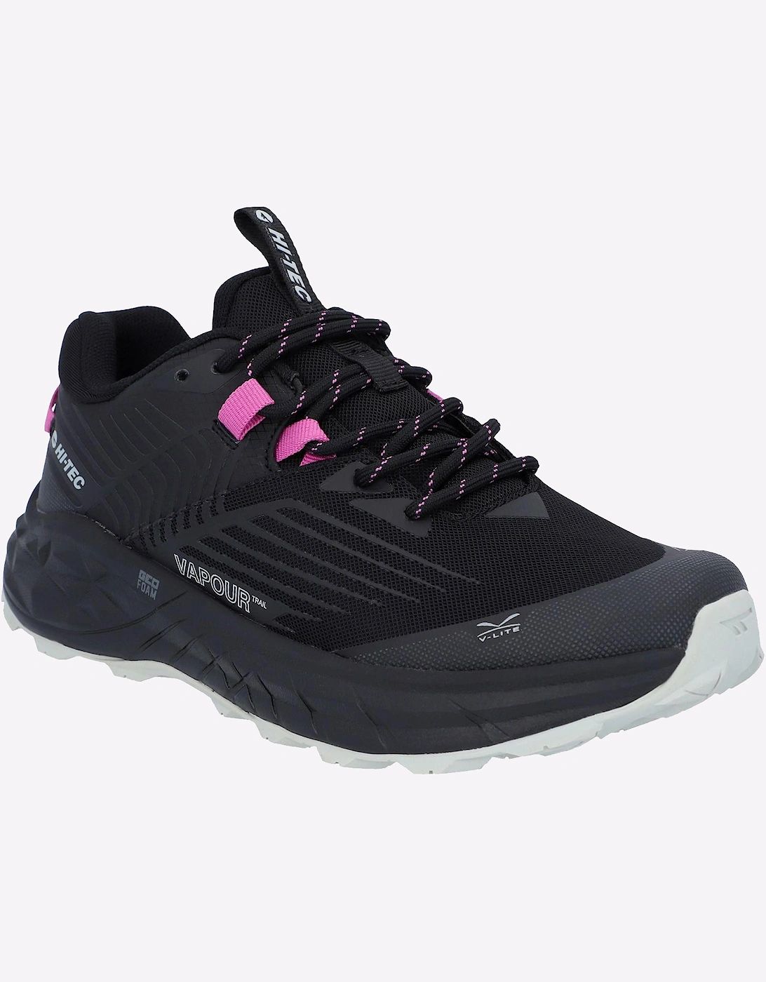Hi-Tec Fuse Trail Low Womens Trainers Black/Cool Grey/Cyclamen