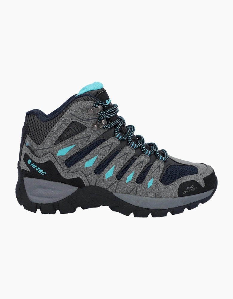 Hi-Tec Corzo Womens Mid Boots Graphite Grey/Dark Red
