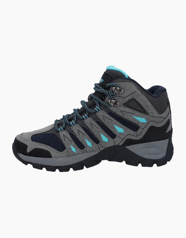 Hi-Tec Corzo Womens Mid Boots Graphite Grey/Dark Red