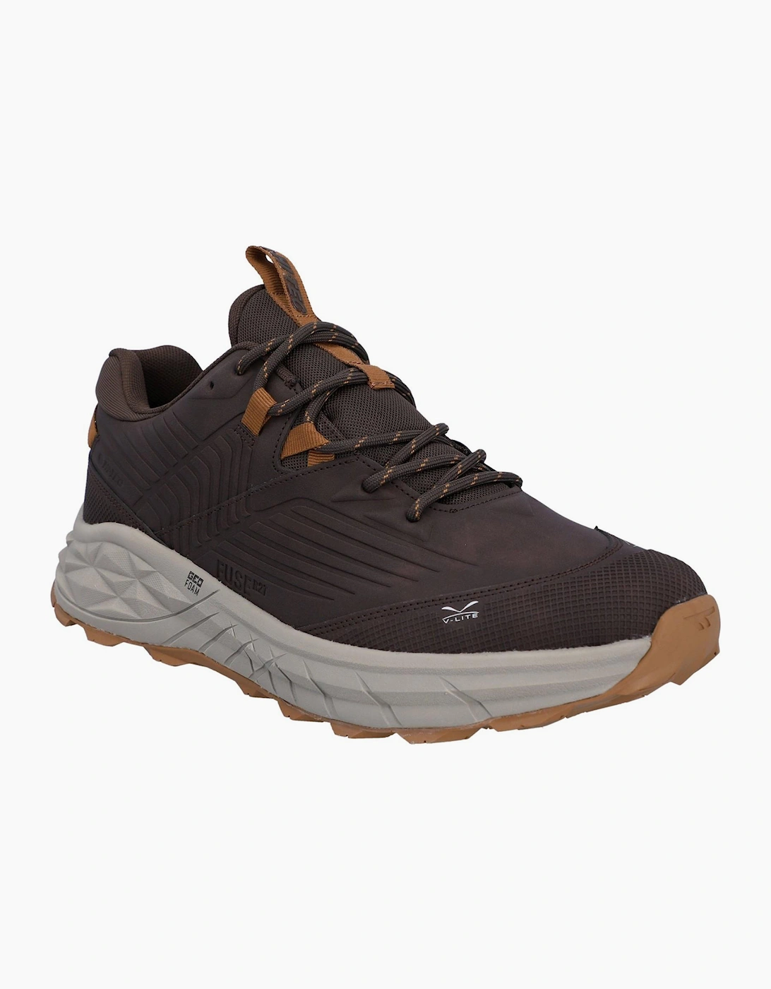 Hi-Tec Fuse Trek Mens Hiking Shoes Chocolate Brown/Timber Wolf