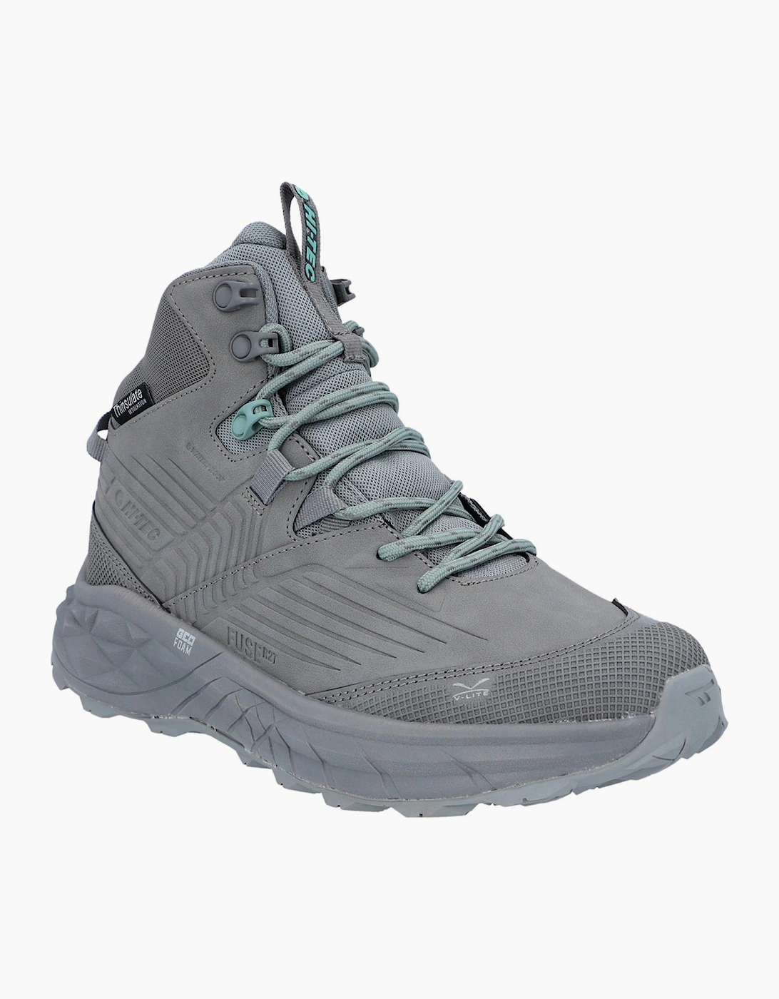 Hi-Tec Fuse Trek Waterproof Mens Mid Hiking Boots Cool Grey