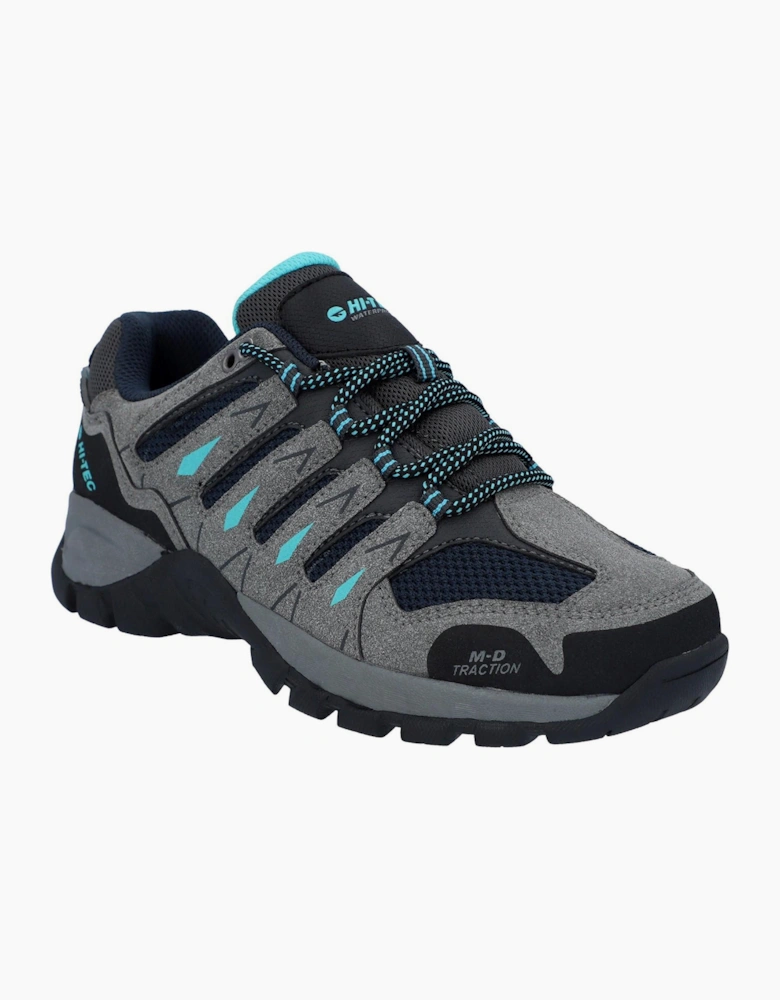 Hi-Tec Corzo Low Womens Hiking Shoes Cool Grey / Navy Blue / Curacao
