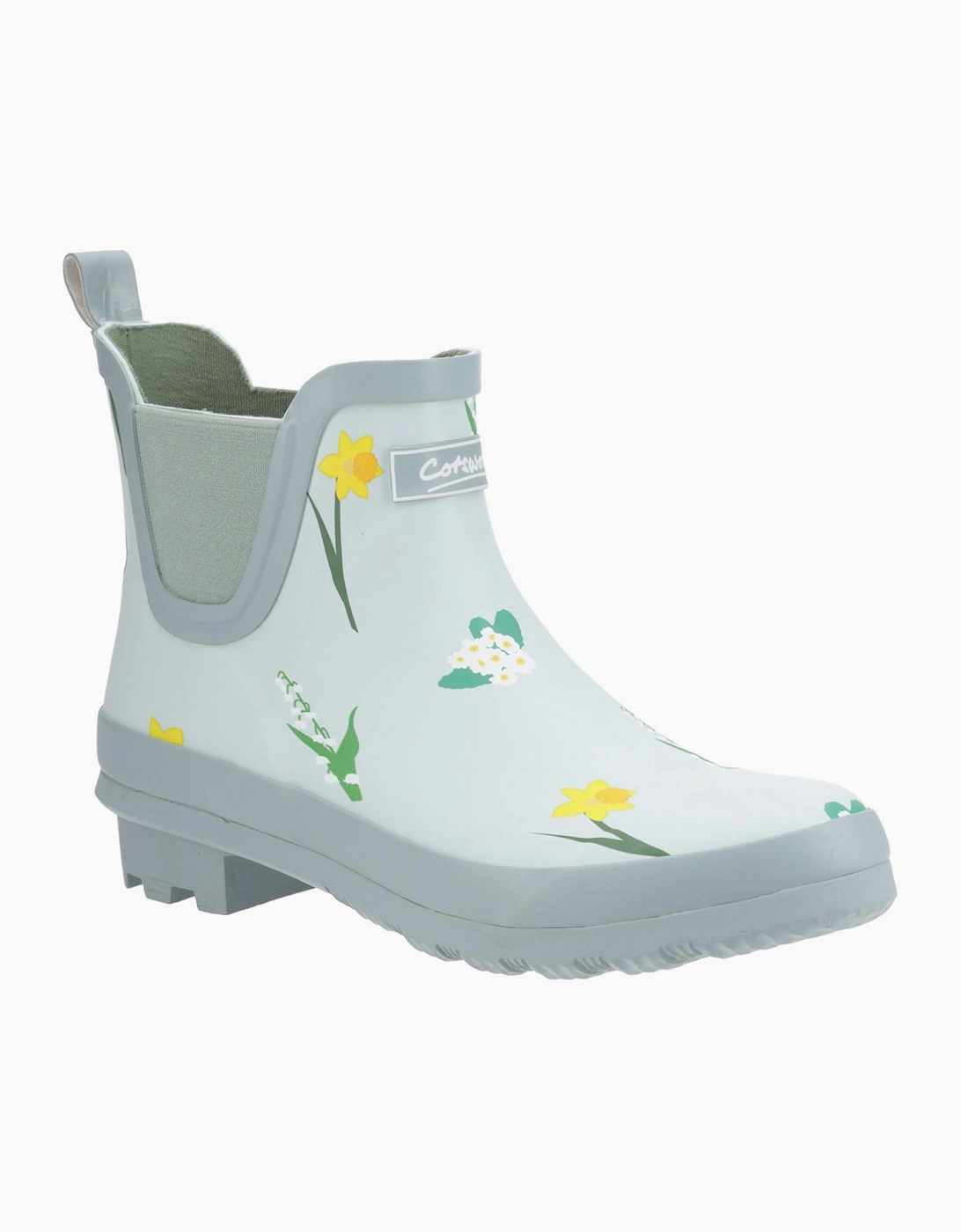 Cotswold Wildflower Womens Ankle Wellington Boots Mint / Blue