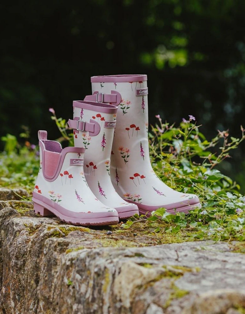 Cotswold Wildflower Womens Ankle Wellington Boots Pink