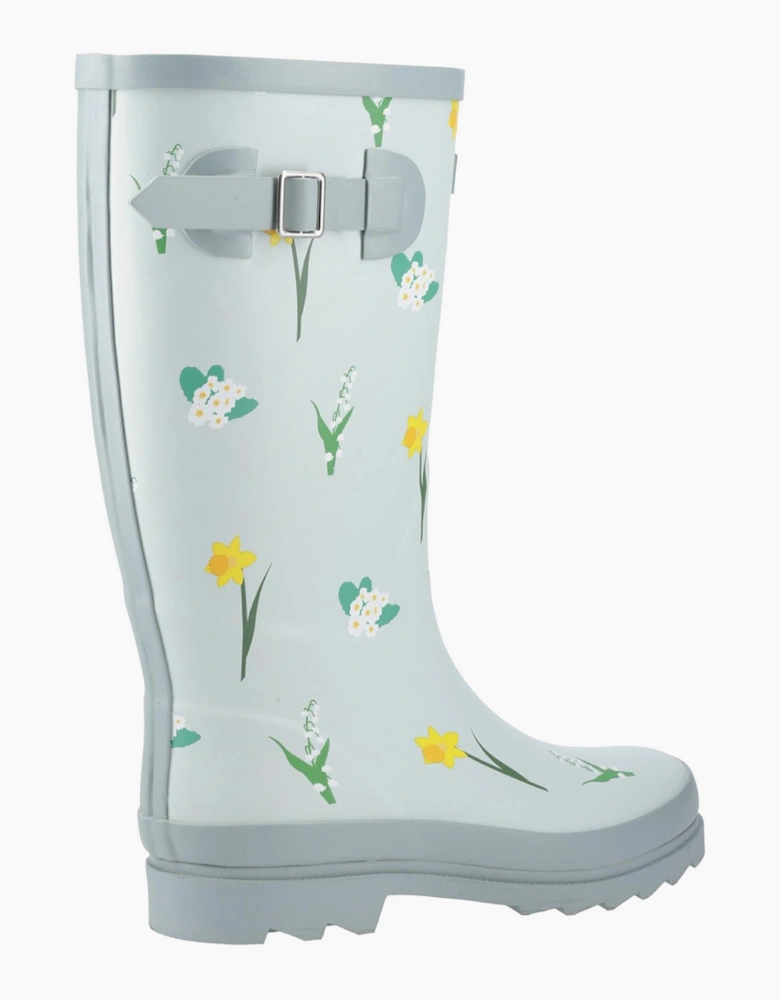 Cotswold Wildflower Womens Wellington Boots Mint / Blue