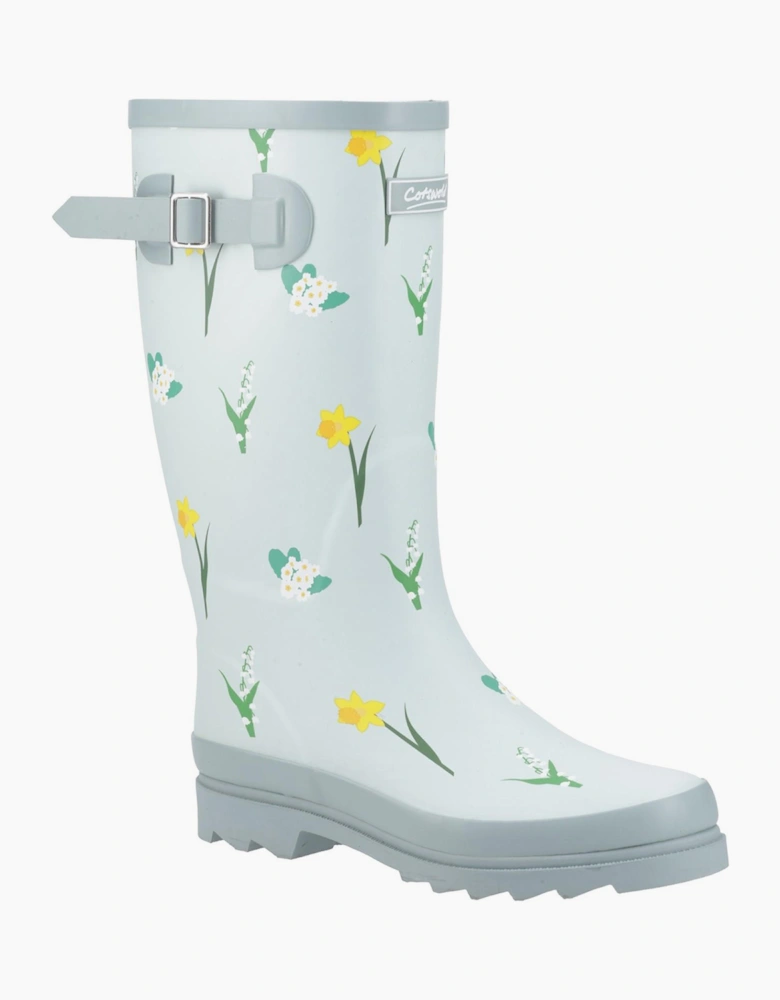 Cotswold Wildflower Womens Wellington Boots Mint / Blue