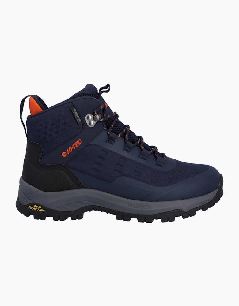 Hi-Tec Storm Expedition Mens Waterproof Hiking Boots Navy/Orange