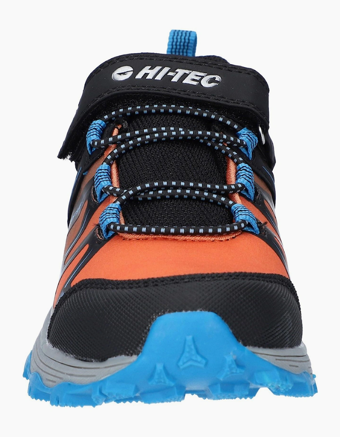 Hi-Tec Scrappy Waterproof Junior Trail Shoes Black/Blue Danube/Flame