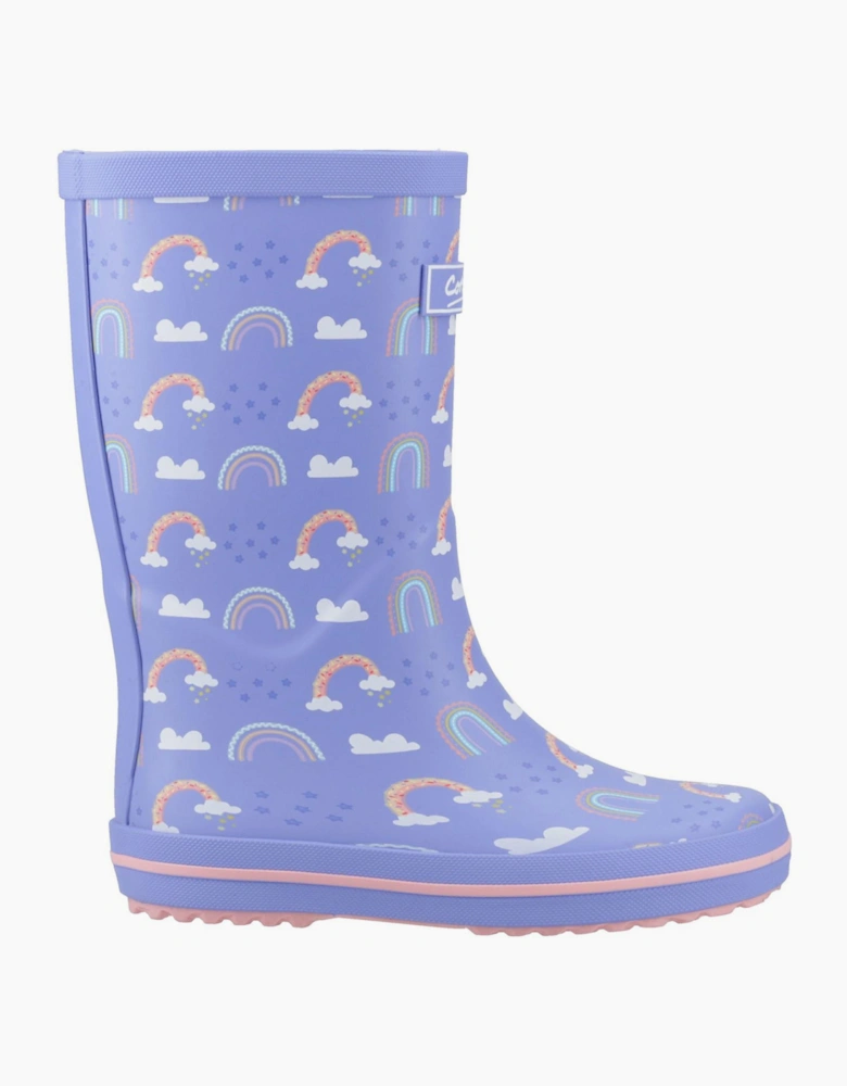 Cotswold Charlbury Junior Wellington Boots Purple / Multicoloured