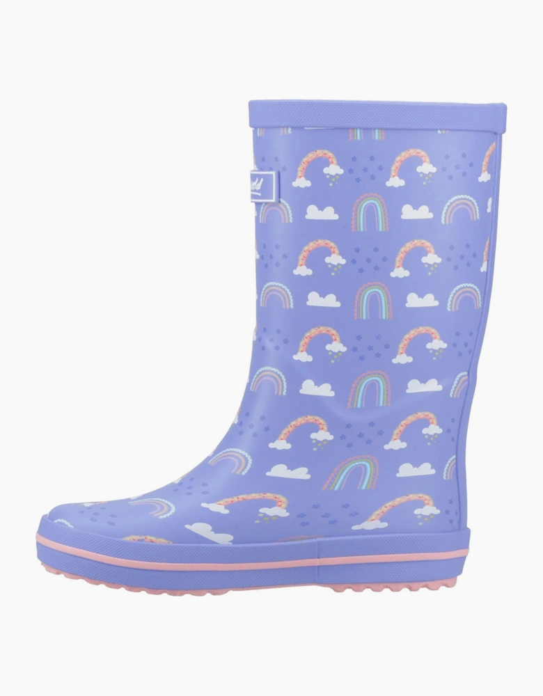 Cotswold Charlbury Junior Wellington Boots Purple / Multicoloured