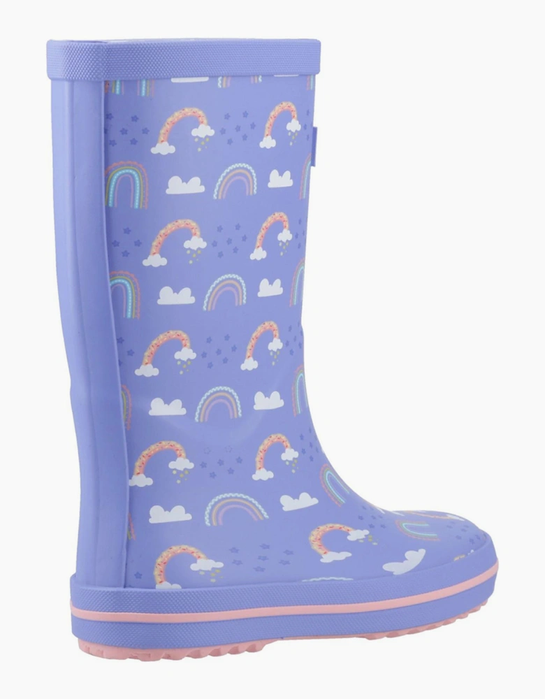 Cotswold Charlbury Junior Wellington Boots Purple / Multicoloured