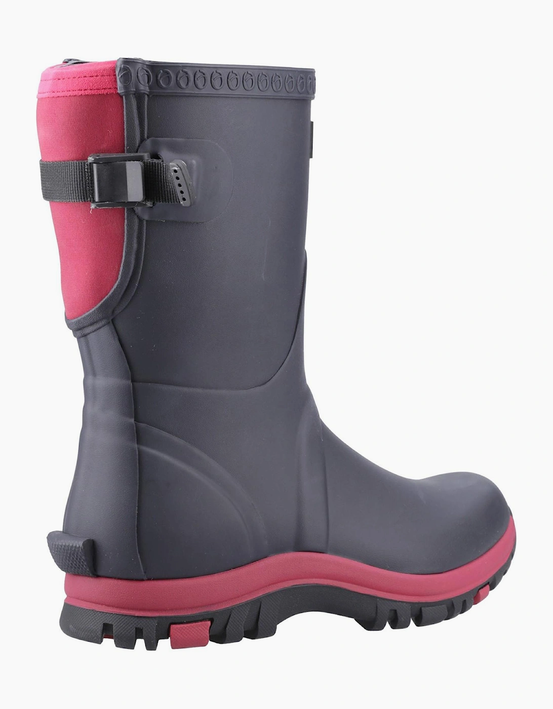 Cotswold Realm Adjustable Womens Wellington Boots Navy/Pink