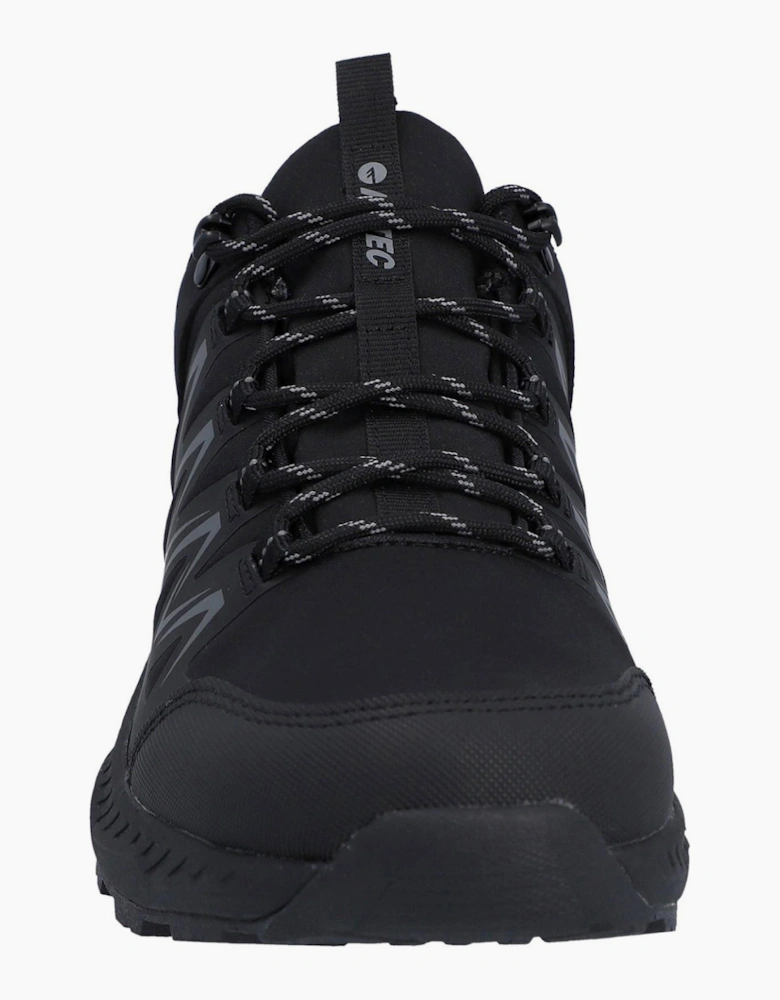 Hi-Tec H-Tec Stealth Low Waterproof Mens Trail Shoes Black/Dark Grey