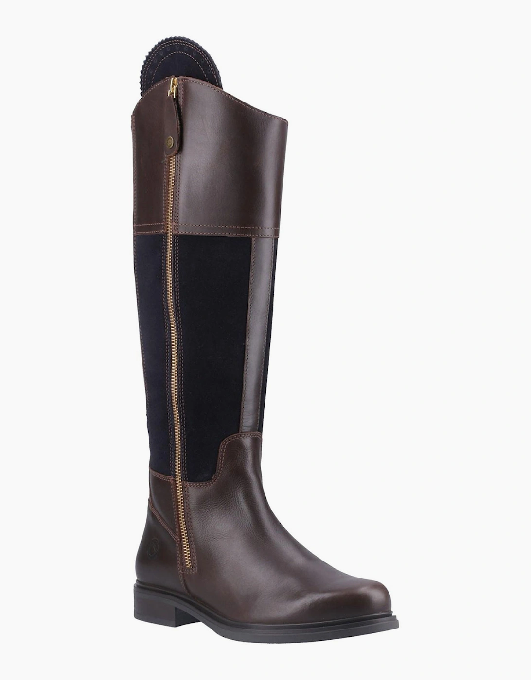 Cotswold Buscot Leather Womens Boots Brown/Navy