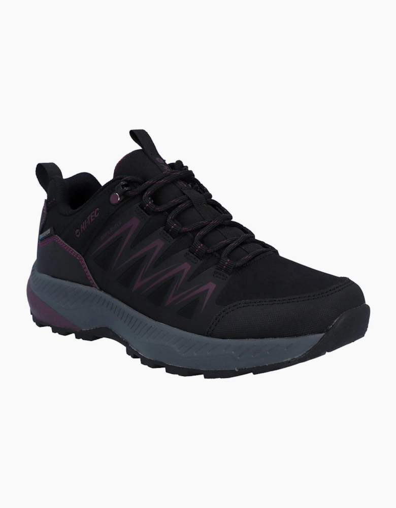 Hi-Tec H-Tec Stealth Low Waterproof Womens Trail Shoes Black/Purple