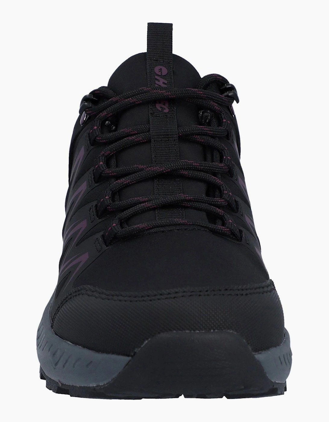 Hi-Tec H-Tec Stealth Low Waterproof Womens Trail Shoes Black/Purple