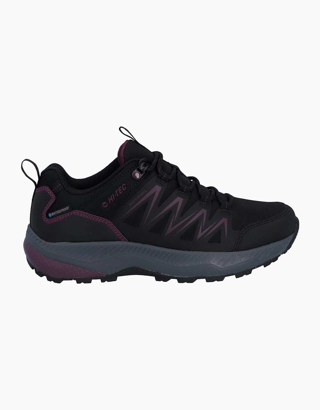 Hi-Tec Women's Hi-Tec H-Tec Stealth Low Waterproof Womens Trail Shoes Black/Purple