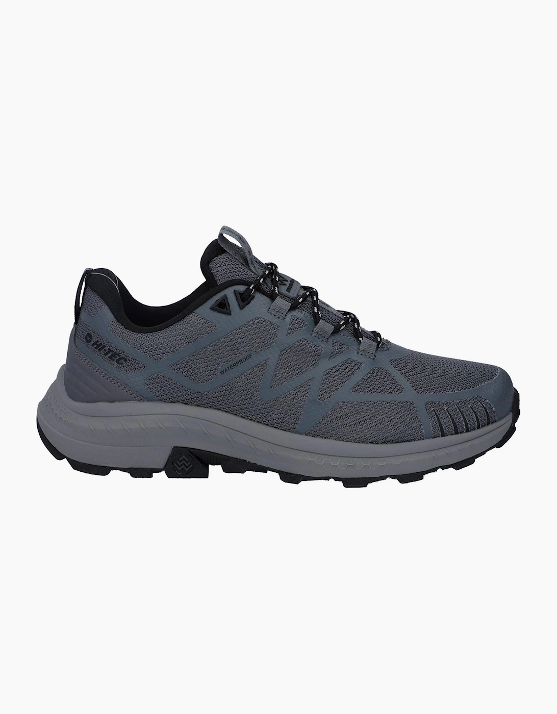 Hi-Tec Mauna Waterproof Mens Trail Shoes Grey/Black/Black