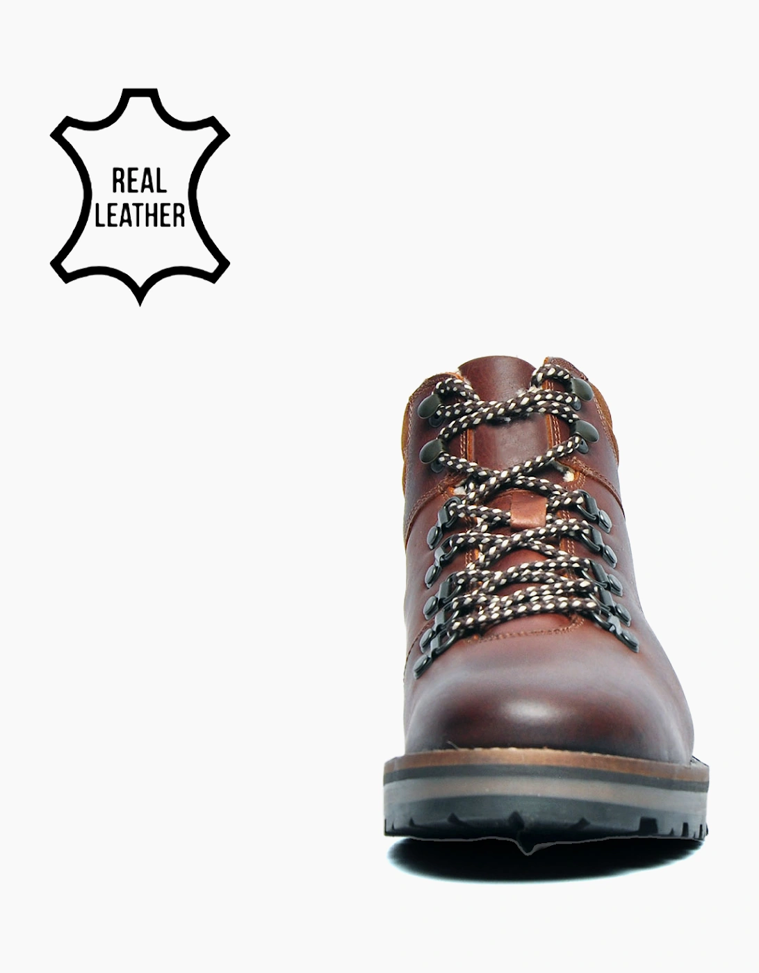 Red Tape Original Mens Leather Boots Wood