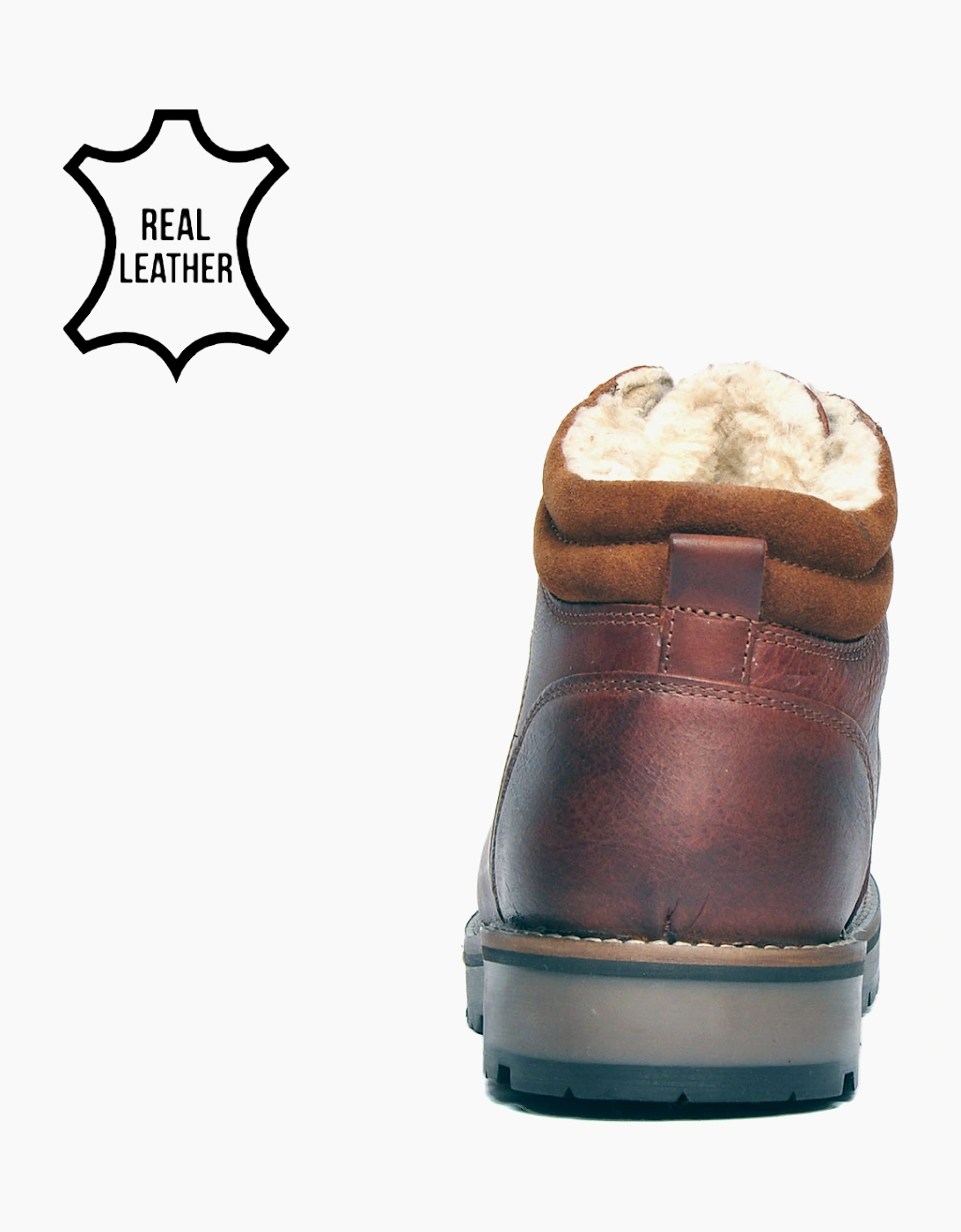 Red Tape Original Mens Leather Boots Wood