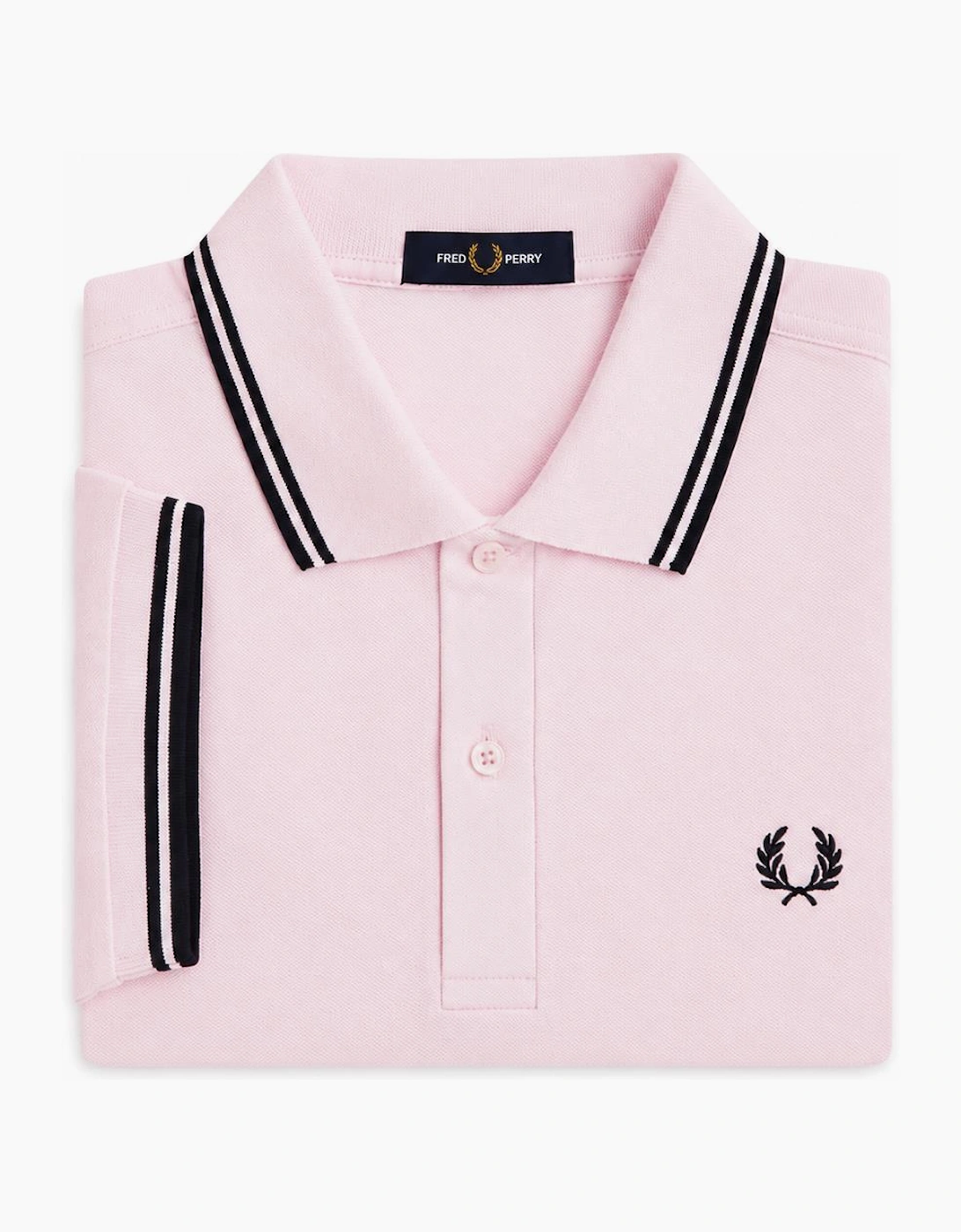 Fred Perry Twin Tipped Polo Shirt Iced Pink/Navy/Navy