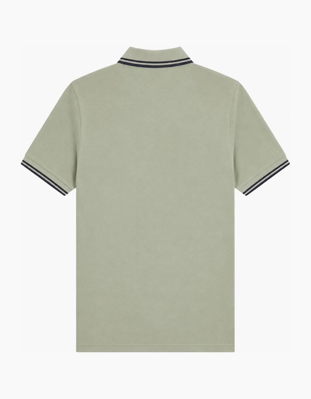 Fred Perry Twin Tipped Polo Shirt Silver Blue/Dark Airforce/Dark Airforce