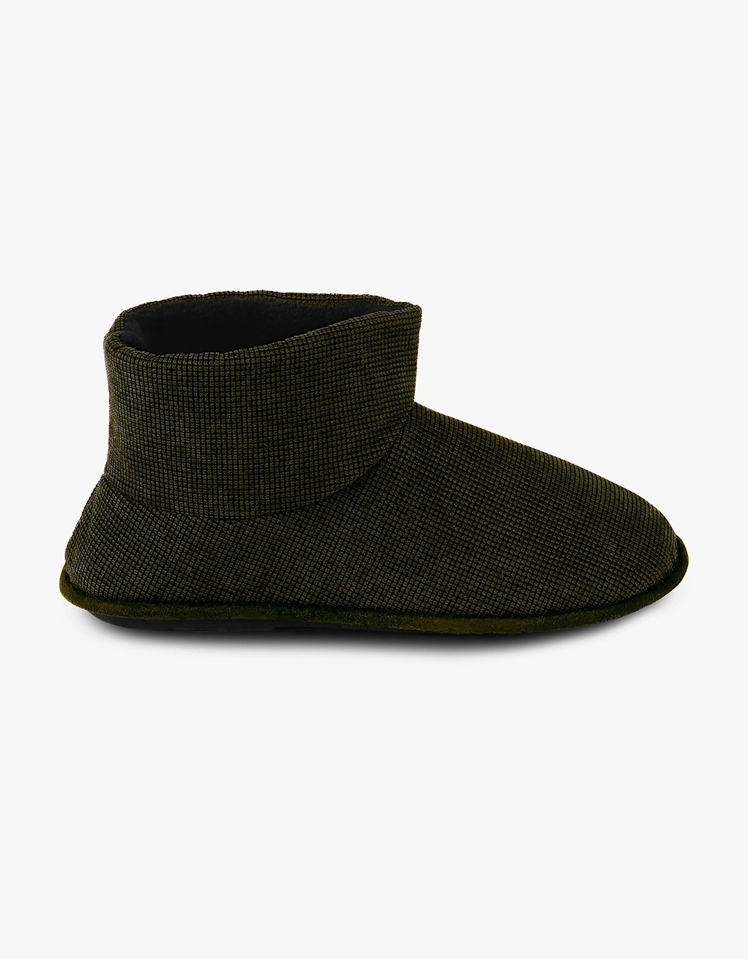 TEXTURED CORD Mens Boot Slippers Khaki, 5 of 4