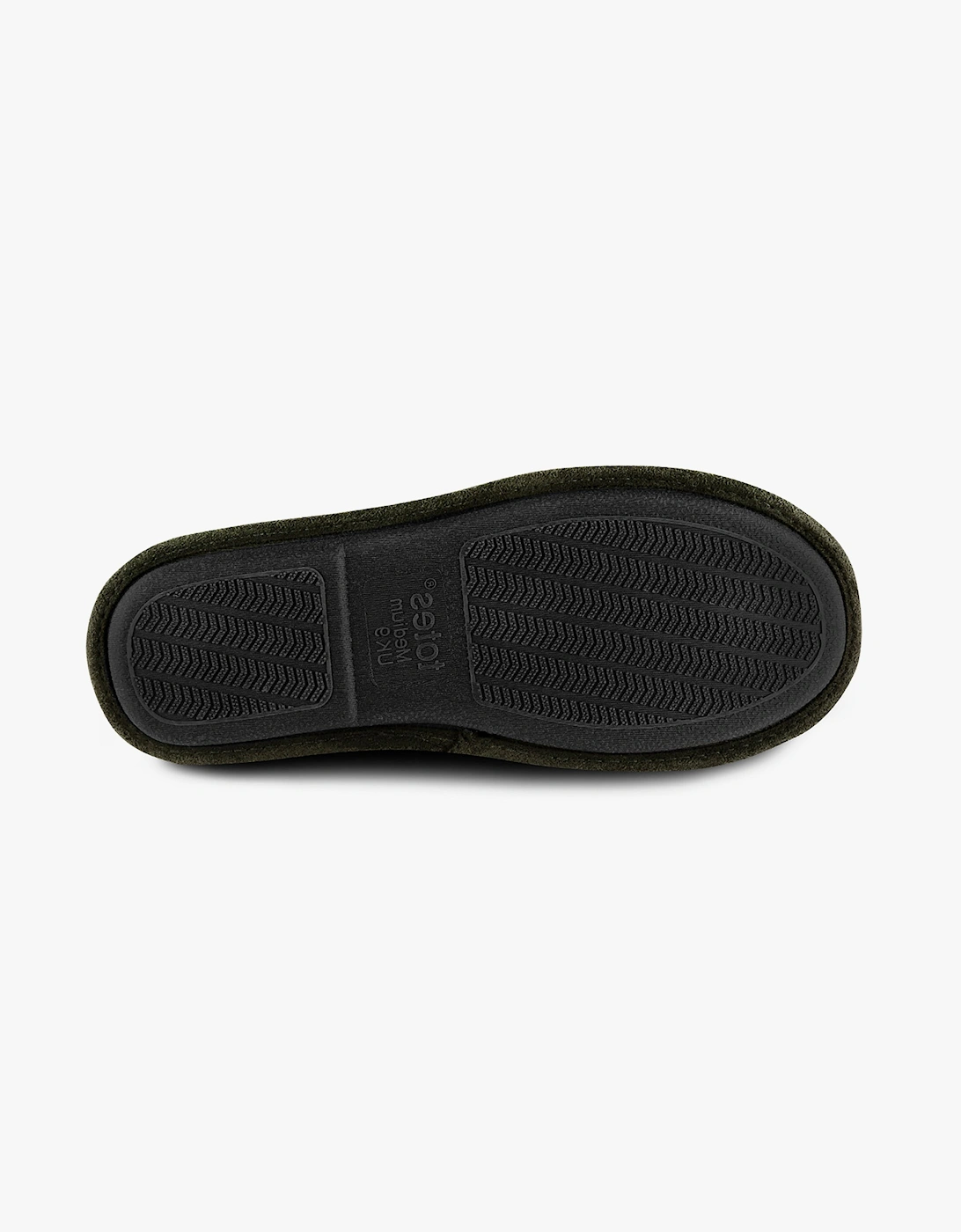 TEXTURED CORD Mens Boot Slippers Khaki