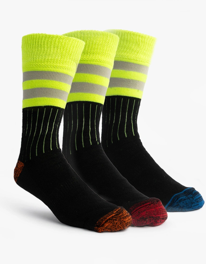 STB HIGHVIZ Mens Work Socks Multi