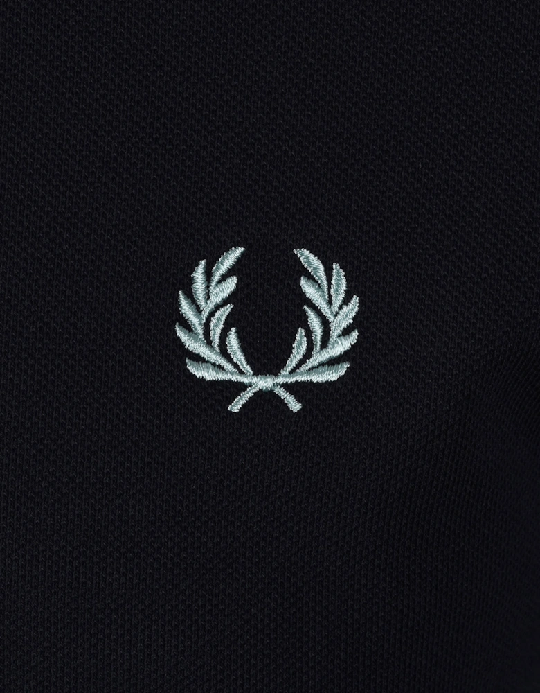 FRED PERRY TWIN TIPPED POLO NAVY/ECRU/SILVER BLUE