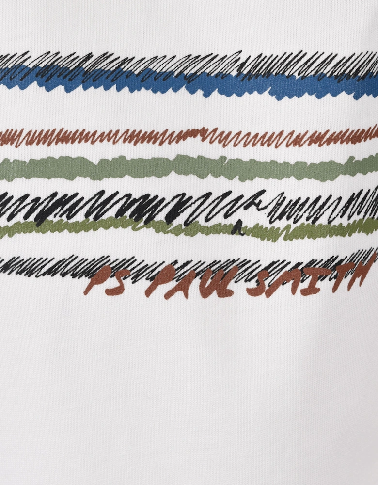 PAUL SMITH REG FIT STRIPE T-SHIRT WHITE