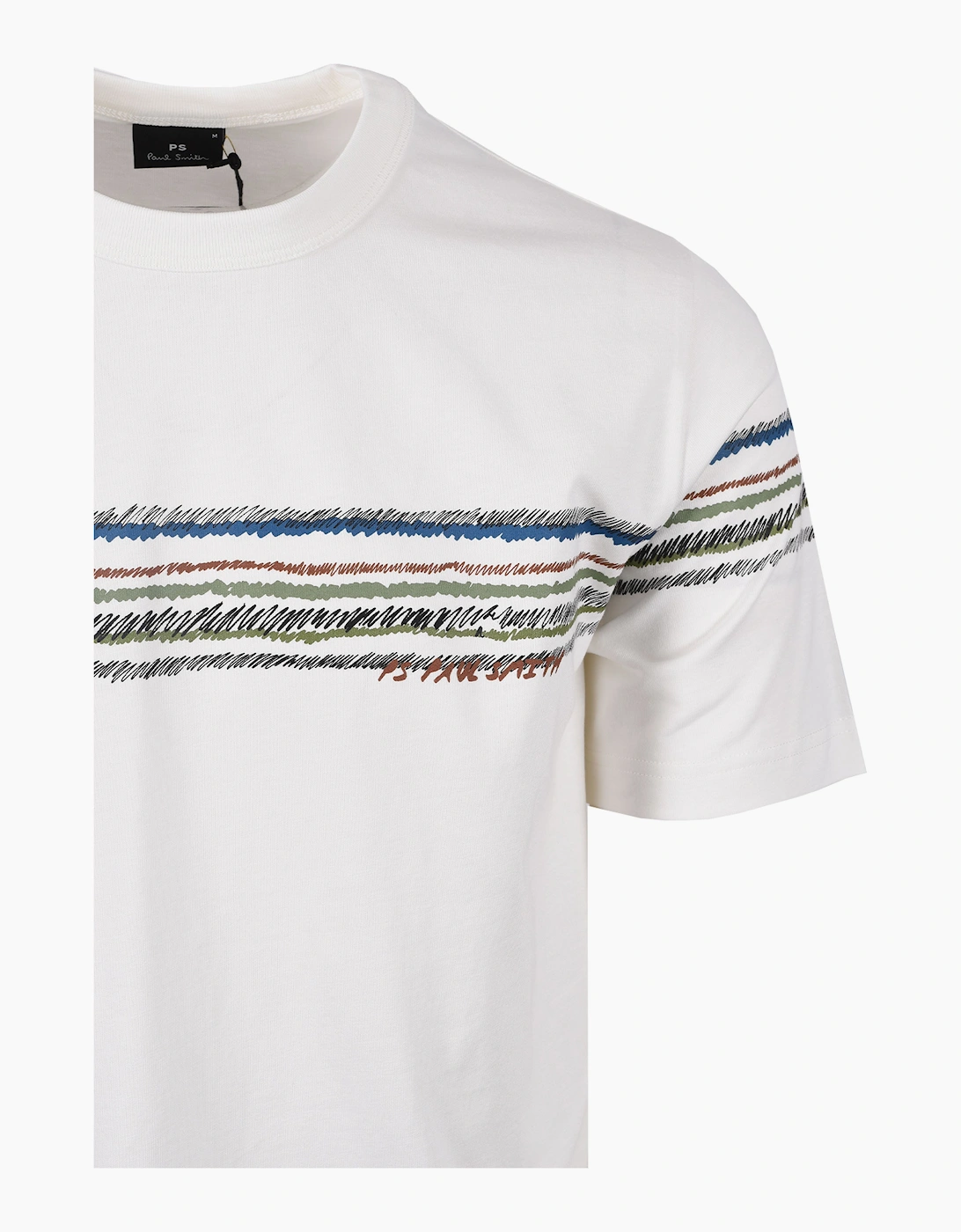PAUL SMITH REG FIT STRIPE T-SHIRT WHITE
