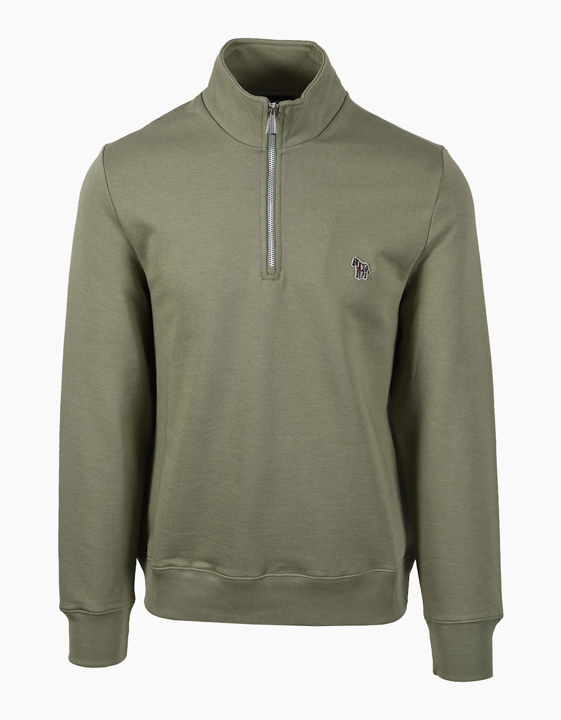 Paul Smith Men's Tan Reg Fit Half Zip Green 2 - Size Size L
