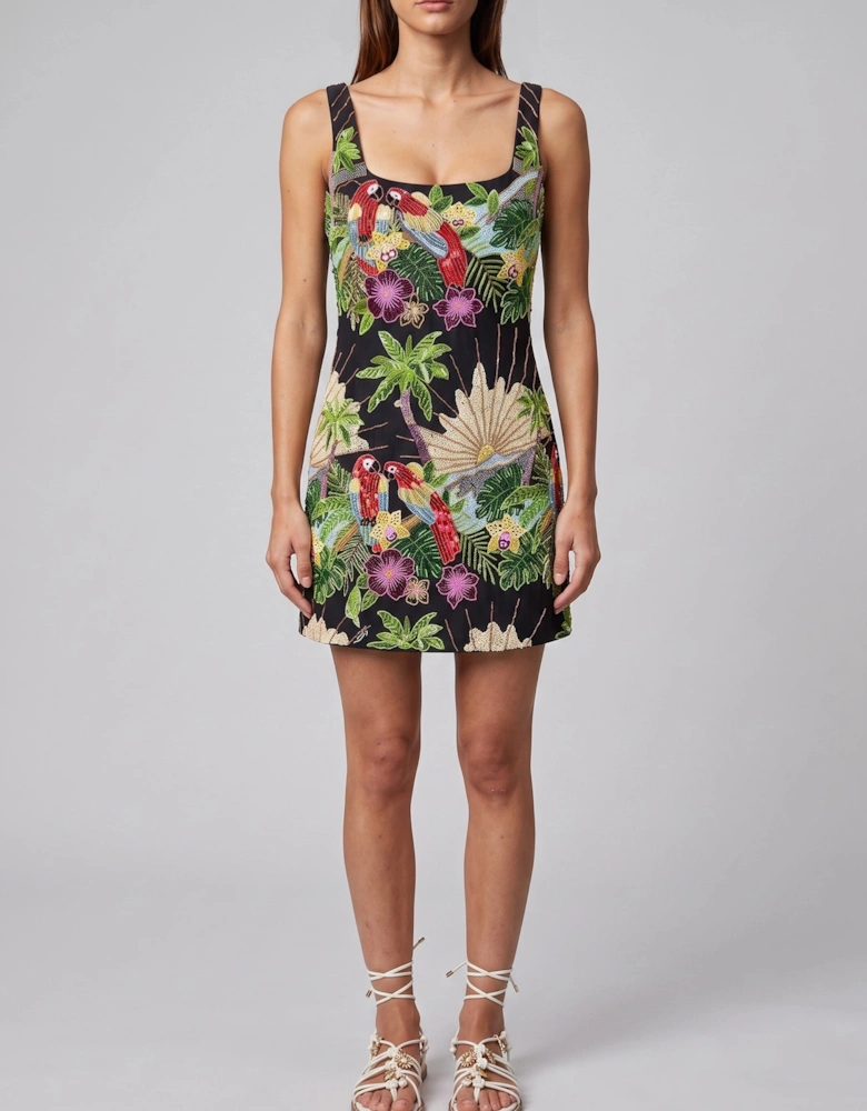 Pandora Luxe Hand Beaded Black Dress in Stock