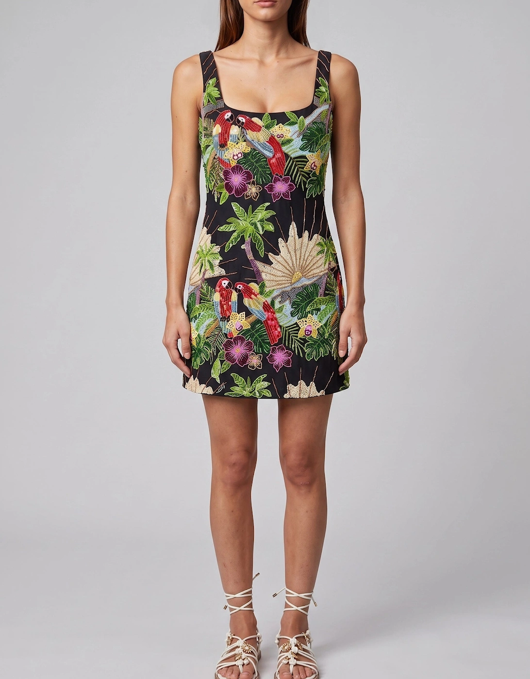 Pandora Luxe Hand Beaded Black Dress in Stock
