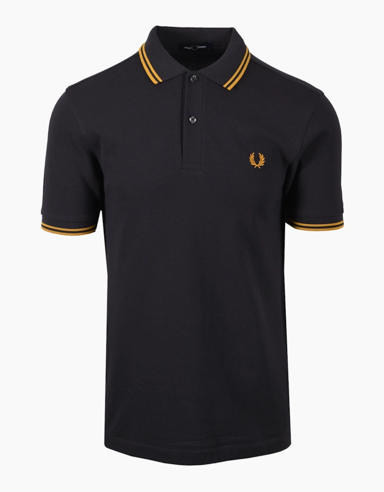 FRED PERRY TWIN TIPPED POLO ANCHOR GREY/GOLD