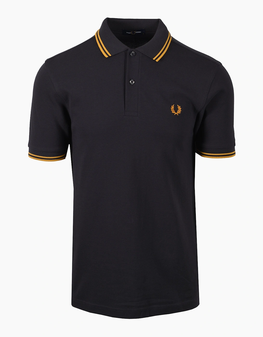 FRED PERRY TWIN TIPPED POLO ANCHOR GREY/GOLD