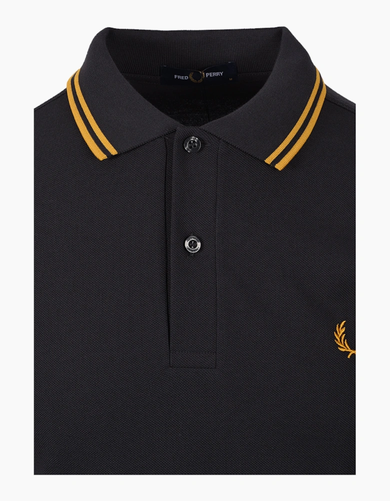 FRED PERRY TWIN TIPPED POLO ANCHOR GREY/GOLD