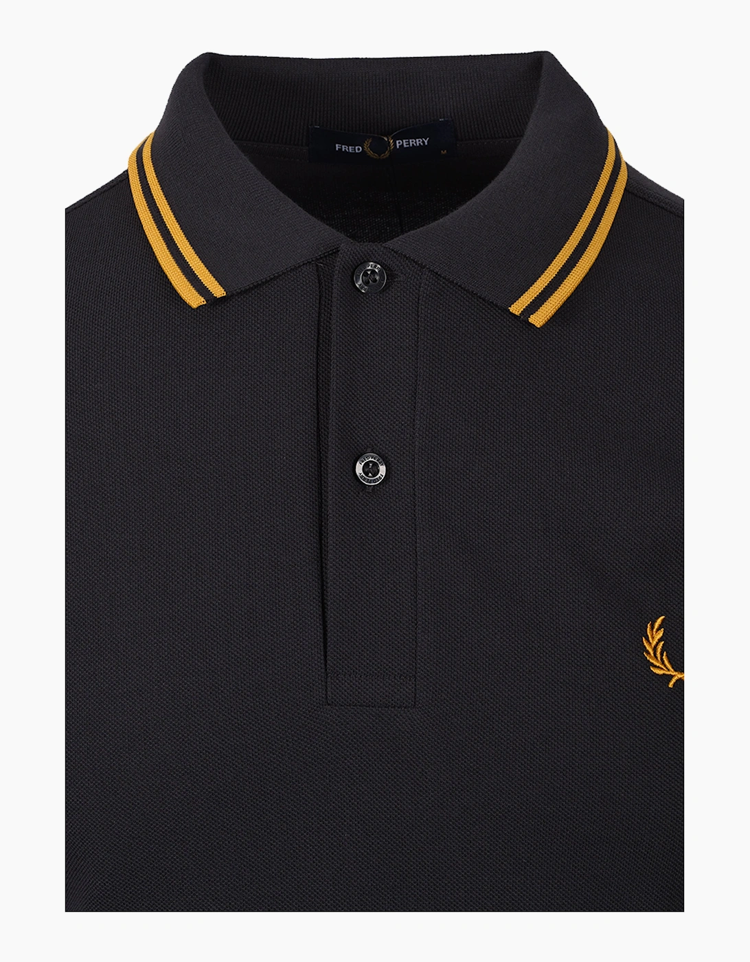FRED PERRY TWIN TIPPED POLO ANCHOR GREY/GOLD